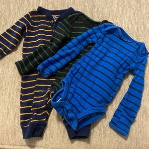 Carters Newborn stipe set of (3)